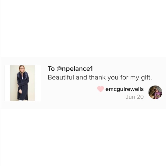 LAST☝️Navy Knit Open Cardigan with Faux fur Collar - Picture 8 of 9